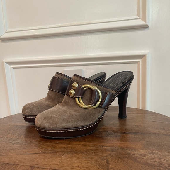 Coach Heeled Clogs - Picture 2 of 3